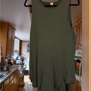 Sleeveless Teal Ribbed Top